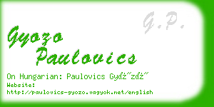 gyozo paulovics business card